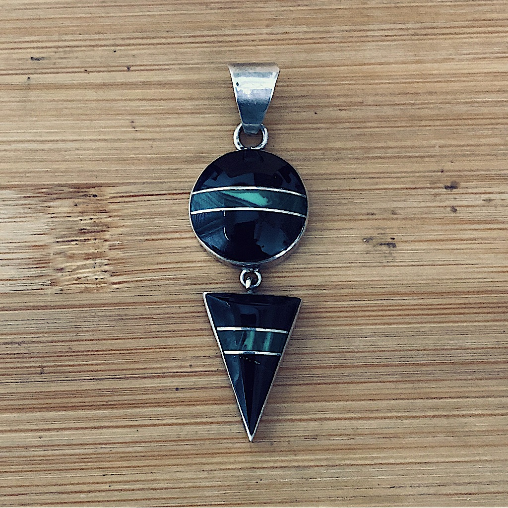 $74 Designer Estate Drop Pendant Sterling Silver Marked Tm 86 925 Mexico